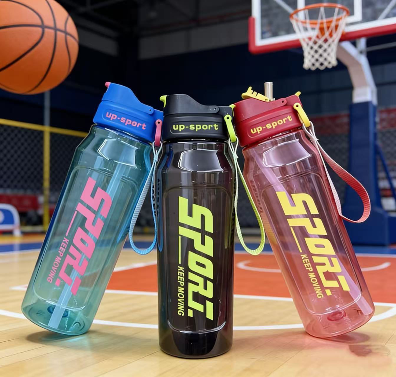 H164-HY-055 Summer sports water cup, Double Lid, Adult Fitness cup, Fitness strap, Straw cup detail image 5