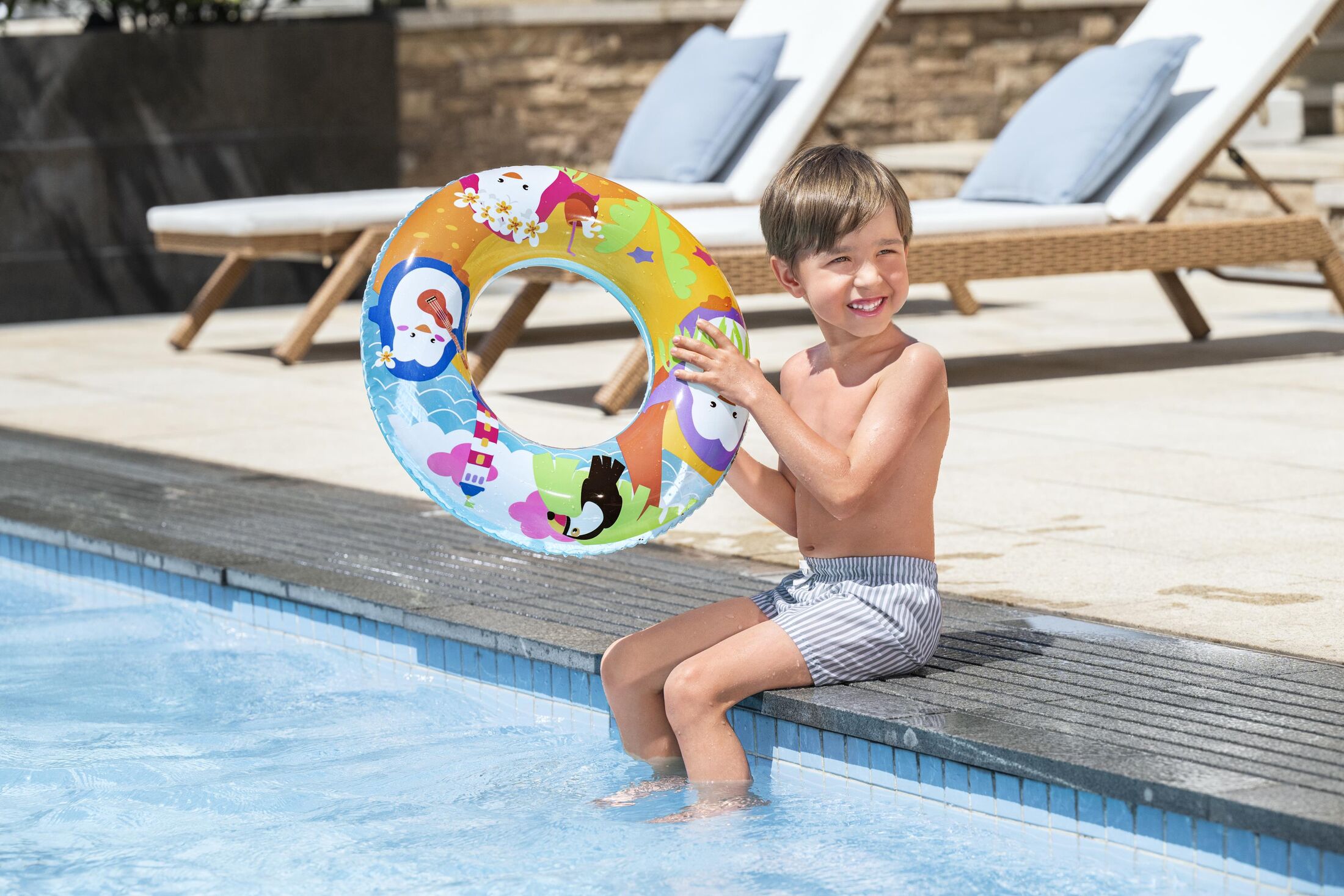 Bestway36113 swimming rings, swimming equipment, anti-slip and safe children's toys details Picture