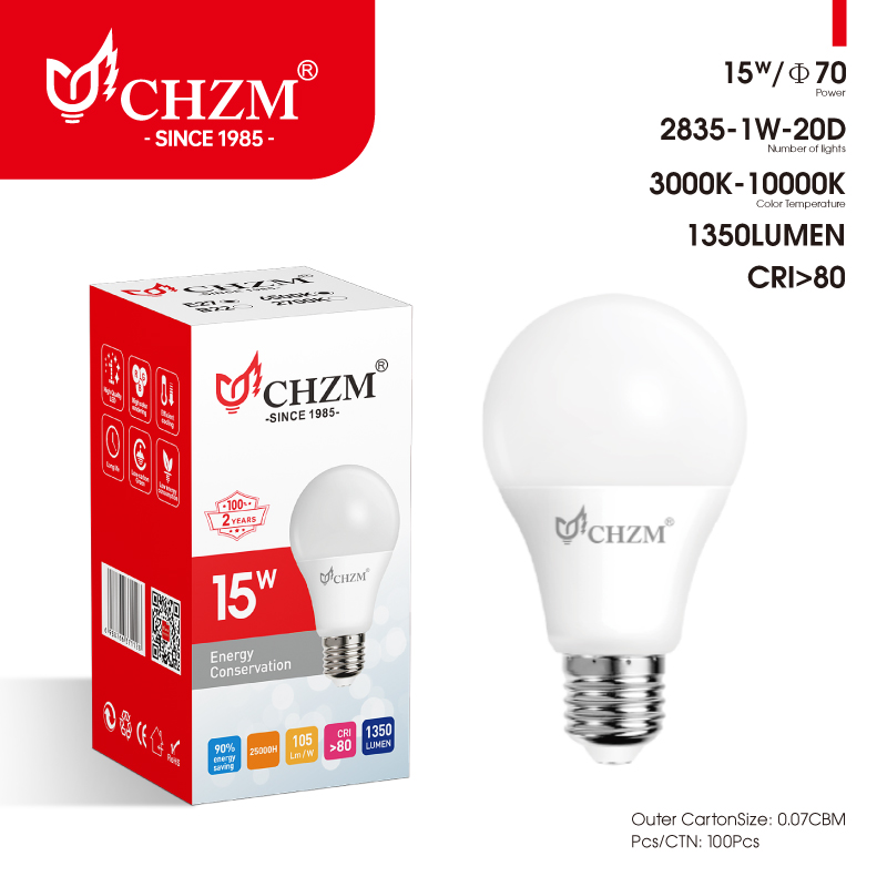 CHZM品牌 LED 球泡灯 E27螺口节能省电护眼灯泡 客厅卧室工厂仓库商用照明光源LED灯泡详情1