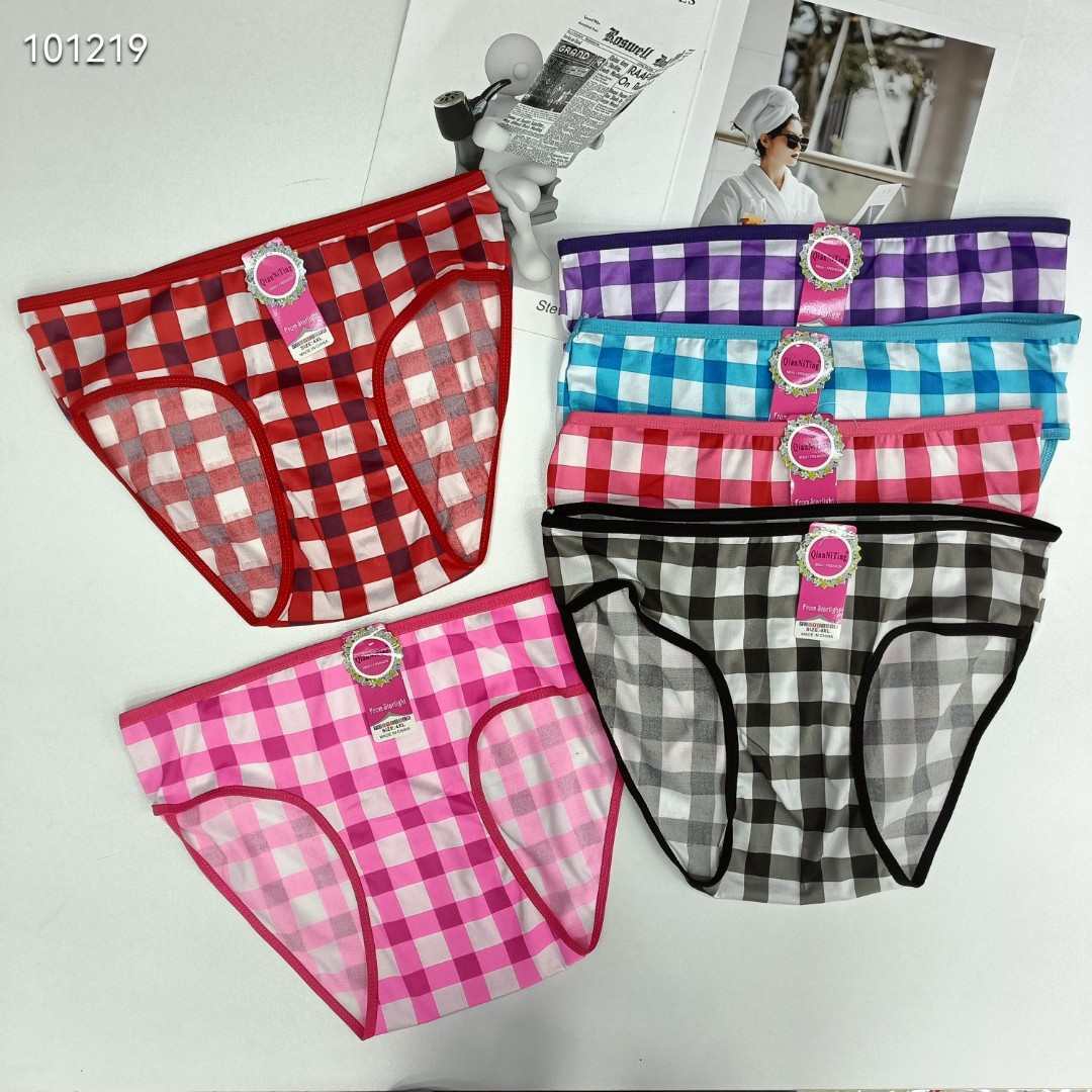 DD-317#4XL underwear, women's underwear, milk silk women's underwear, large-sized underwear, checkered printed women's briefs, underwear, underwear are selling well in Africa, South America, QNI Application Scenario