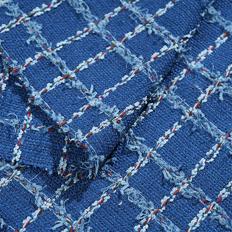 Mokas blue fragrance fabric with coarse-spun patterns Specification image