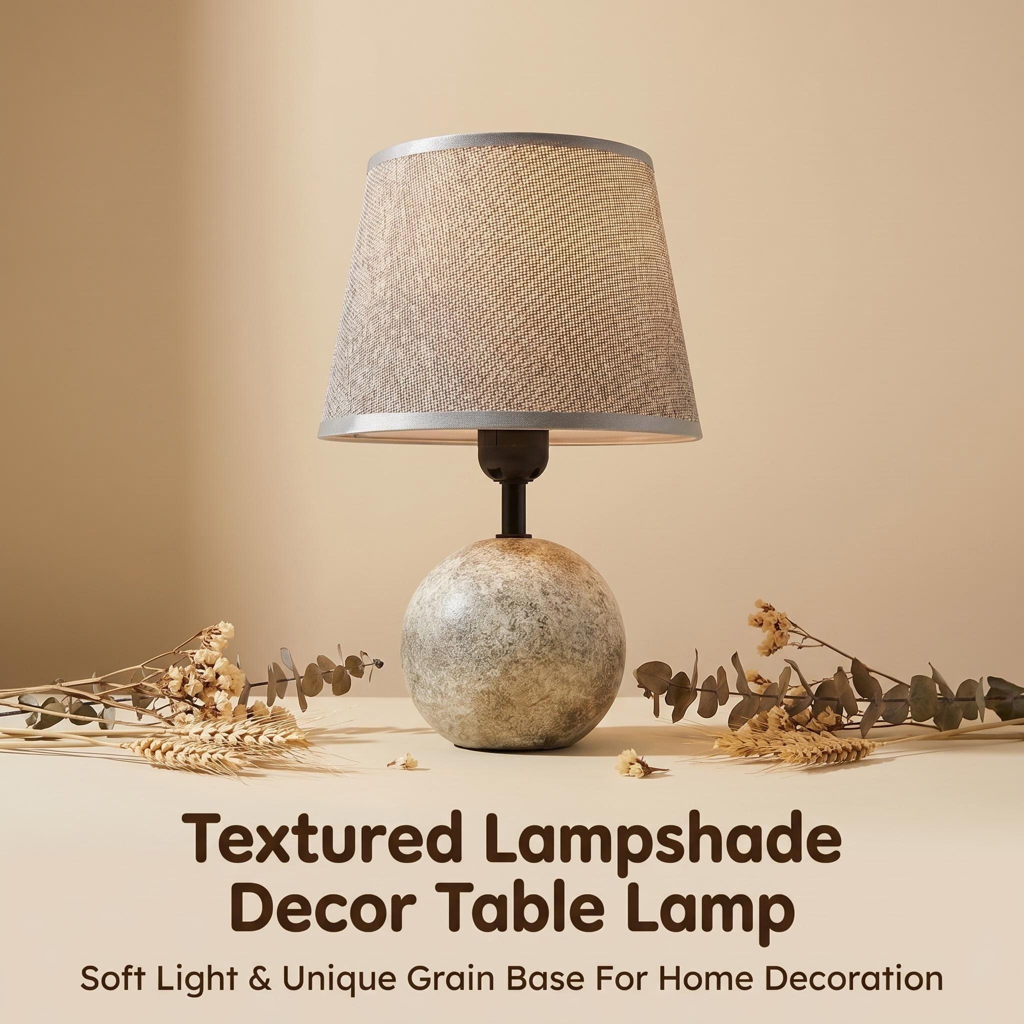 2026 Jilian's new stone-patterned ceramic night and sunset lights with textured lampshades and decorative table lamps