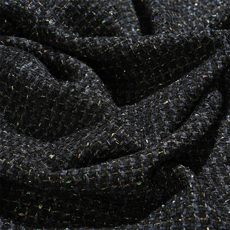 Mokashi's new autumn and winter coarse-spun little chanel-style fabric coarse-woven coat