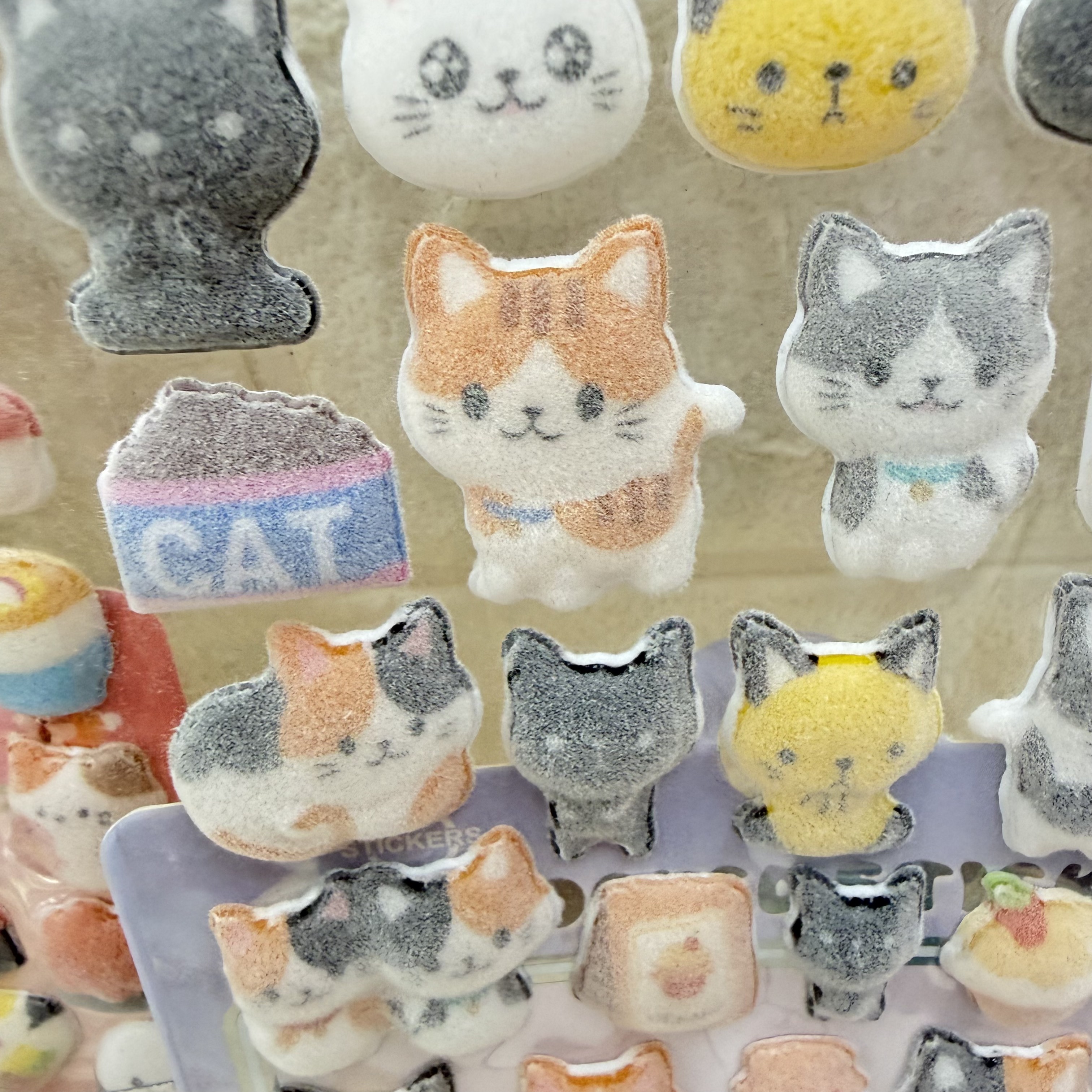 Cartoon flocked 3D embossed stickers, cute diy mobile phone decorative stickers, soft and adorable three-dimensional decorative stickers pic 8
