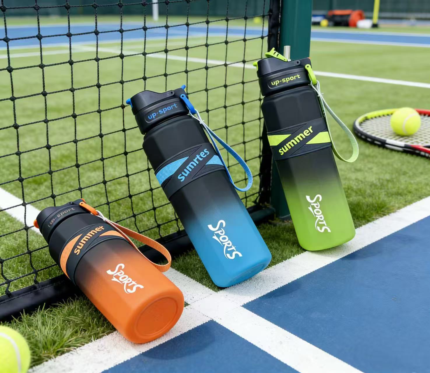 H164-HY-053B verano fitness deportes taza de agua spray bebida doble taza gradiente fitness al aire libre estudiante portátil y resistente detail image 9