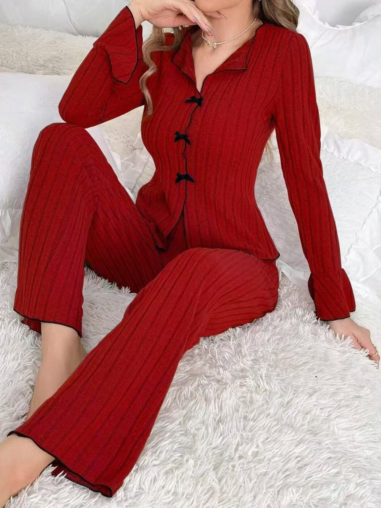 女士家居服实物图