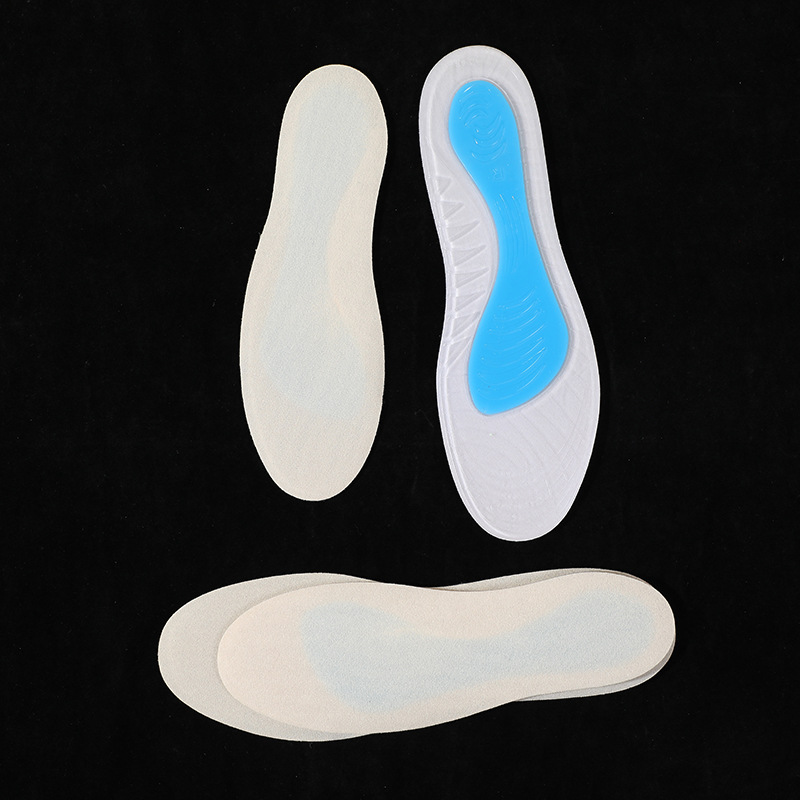 Factory direct sales of gel insoles, TPE+JP velvet insoles, comfortable and non-rubbing insoles wholesale, thickened, comfortable, breathable and anti-slip insoles Specification image