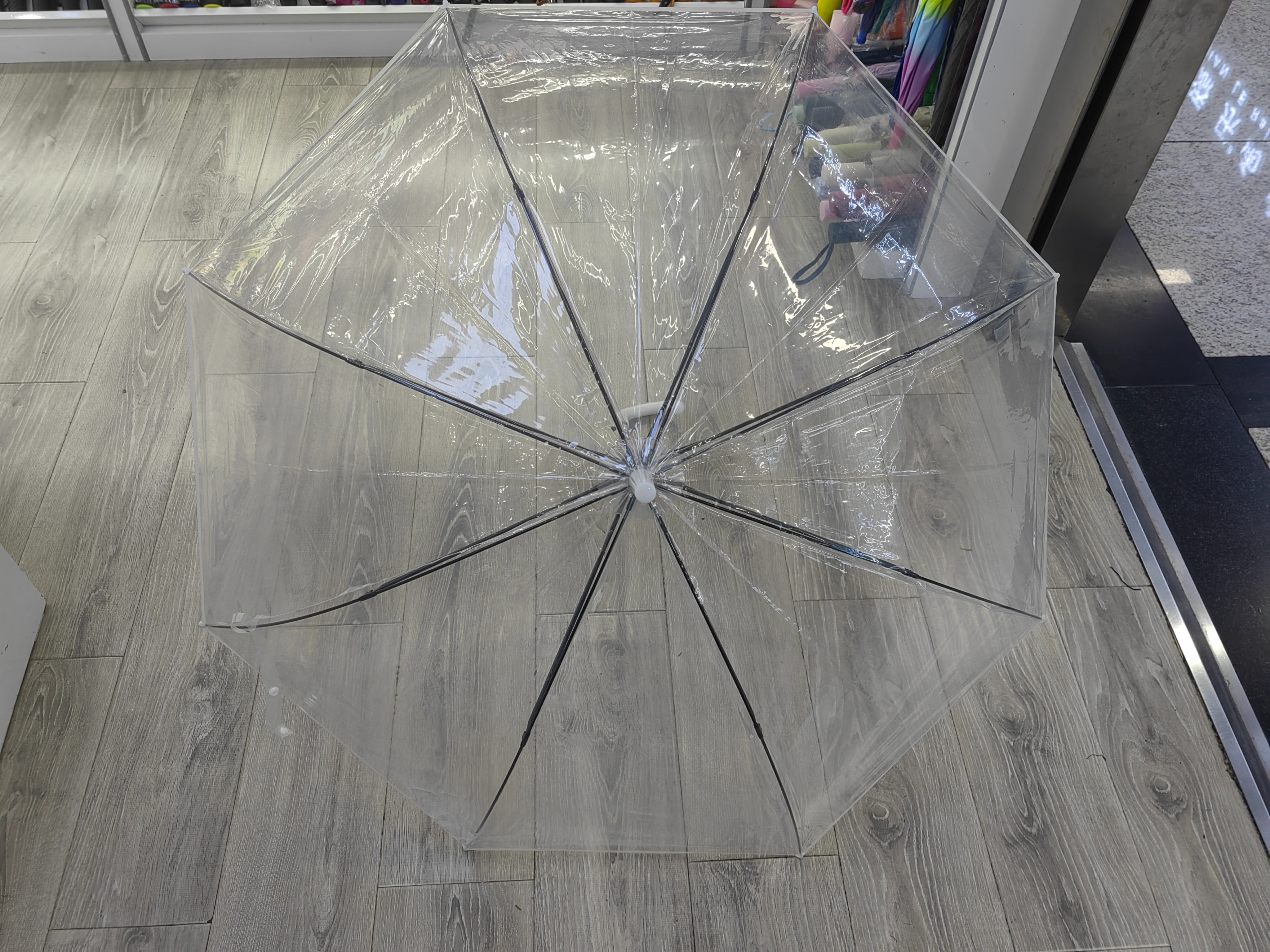 Hengdun high appearance level transparent umbrellas, thickened wind-resistant, popular Instagram style straight pole umbrellas, long handle curved handle straight pole umbrellas, student travel popular photo umbrellas, customizable LOGO advertising umbrellas wholesale pic 2
