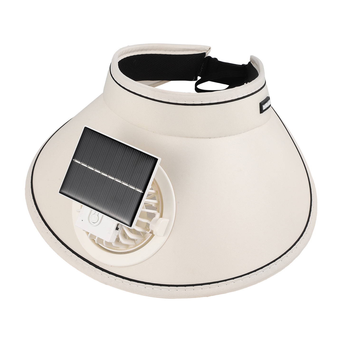 Sombrero de caramelos ventilador solar recargable empty top cap con alero grande sombra anti-uv para mujeres al aire libre pequeño sombrero de ventilador details Picture