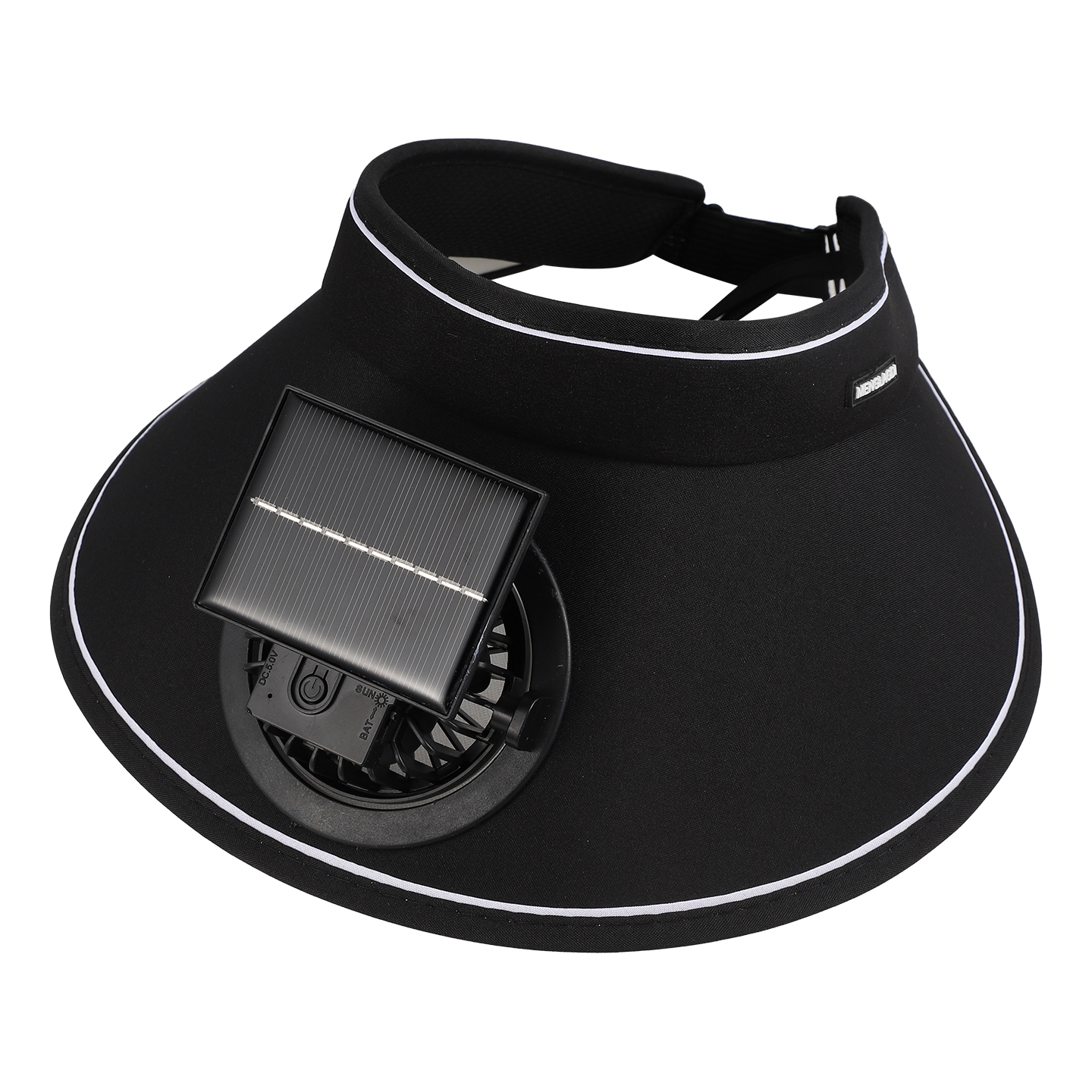 Sombrero de caramelos ventilador solar recargable empty top cap con alero grande sombra anti-uv para mujeres al aire libre pequeño sombrero de ventilador Specification image