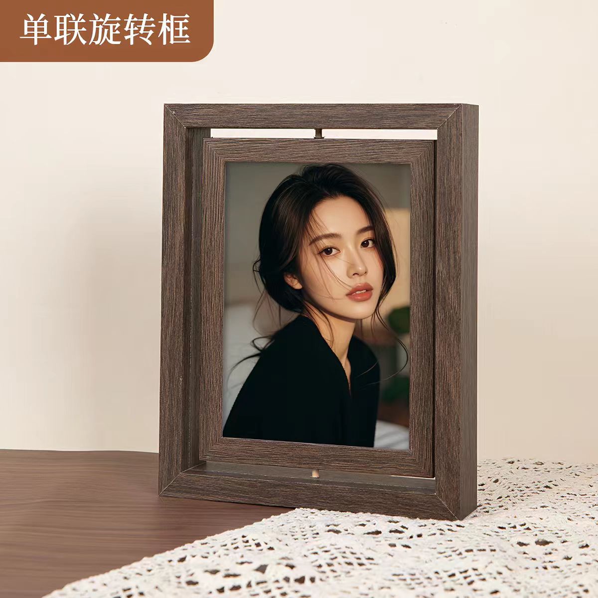 Hanging butterfly specimen photo frame, wooden mounting frame, 18x24cm details Picture