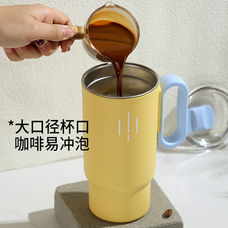Household portable double-layer 304 stainless steel insulated cup, high appearance level, light luxury and high-end coffee mug Specification image