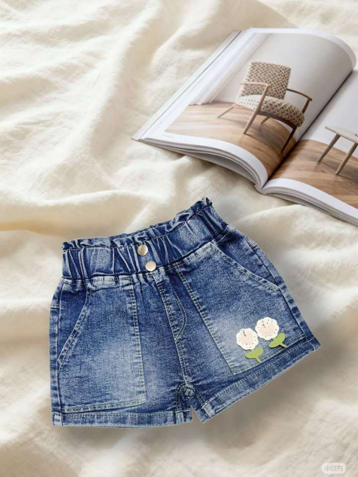 夏季女宝宝韩版甜美风牛仔短裤女童详情图4
