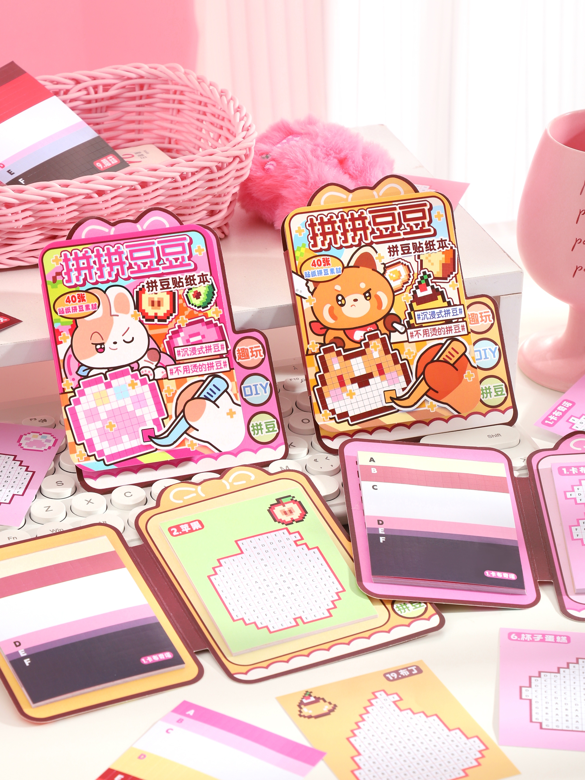 Creative stickers, 3D stereoscopic stickers, landscape stickers, bean paste sticker cards + bean paste sticker cards details Picture