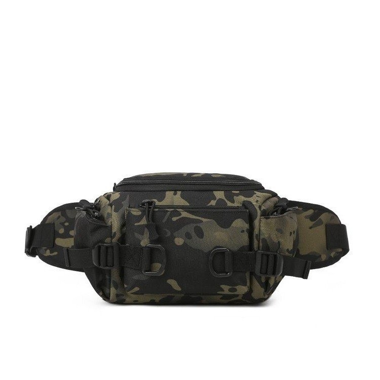 Men's sports waist bag, outdoor waist bag, large-capacity tactical bag, multi-functional running bag, wear-resistant mountaineering sports single-shoulder crossbody bag detail image 5