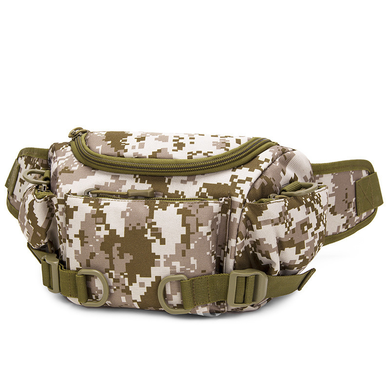 Men's sports waist bag, outdoor waist bag, large-capacity tactical bag, multi-functional running bag, wear-resistant mountaineering sports single-shoulder crossbody bag detail image 10