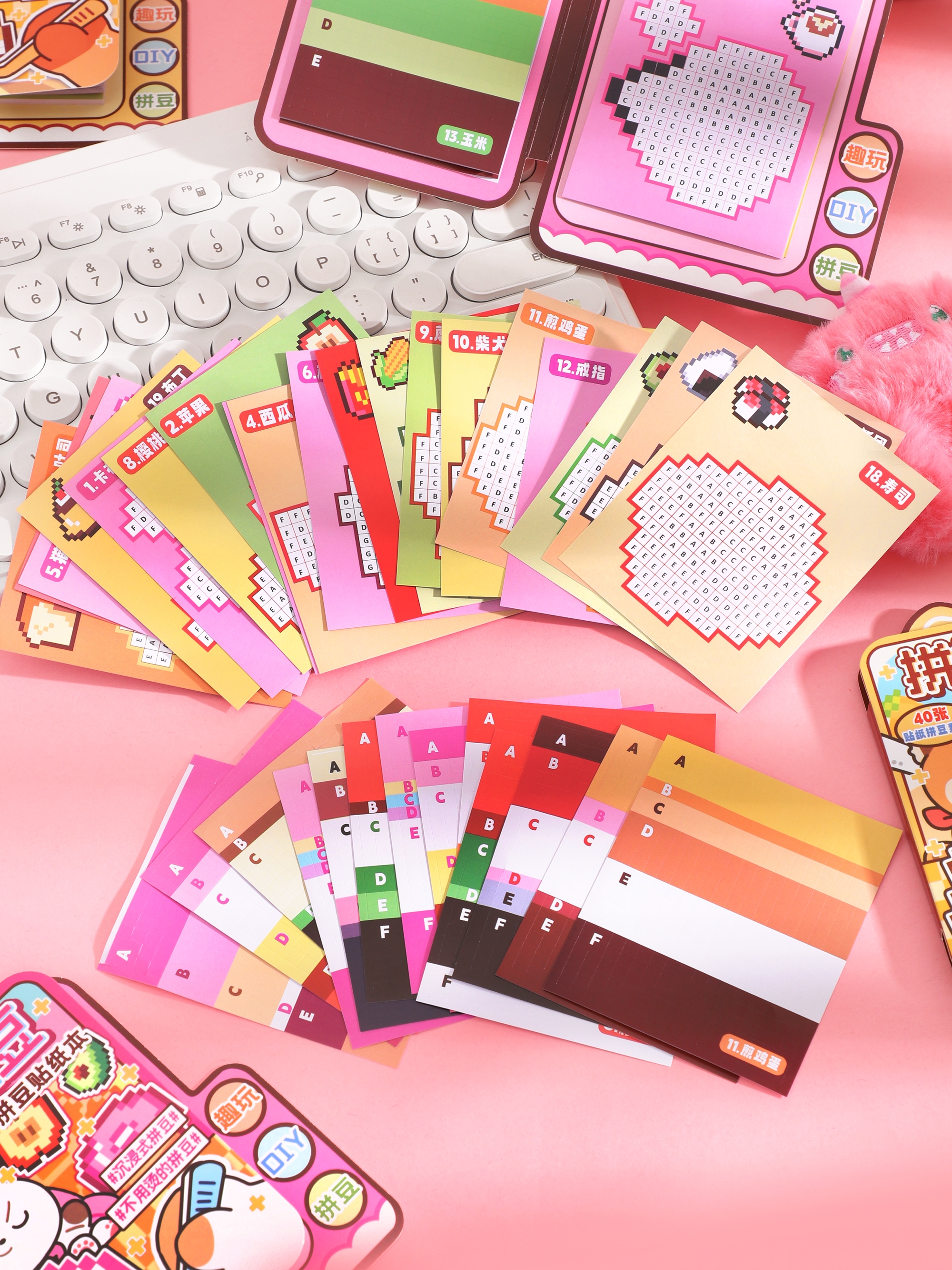 Creative stickers, 3D stereoscopic stickers, landscape stickers, bean paste sticker cards + bean paste sticker cards Application Scenario