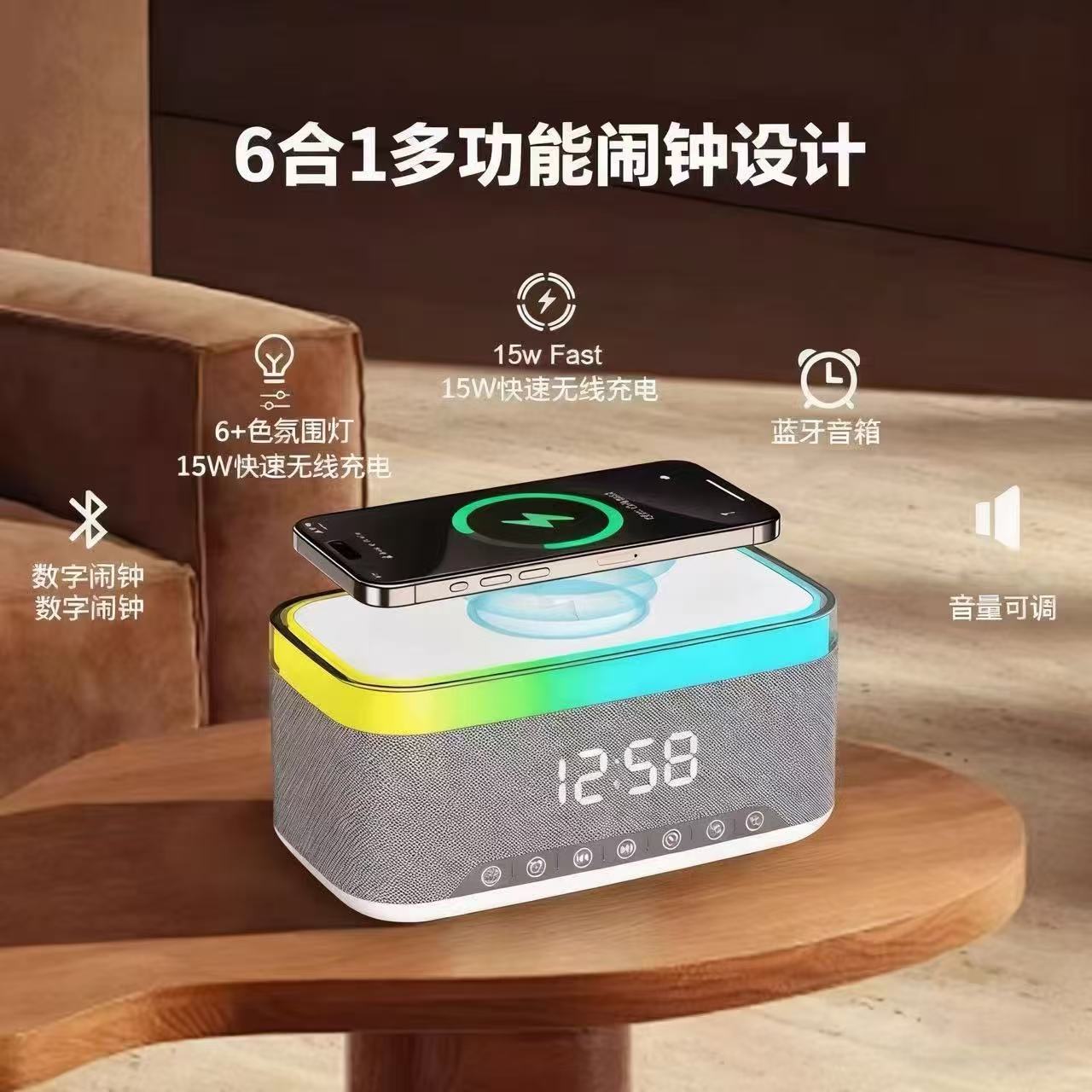 Smart Christmas clock, bedside alarm clock, clock alarm clock, digital alarm clock, smart alarm clock details Picture