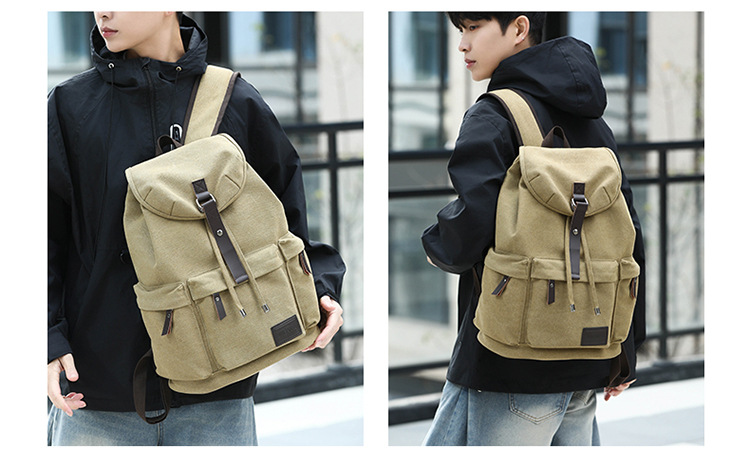 Sports and outdoor bags, retro men's backpacks, college student schoolbags, casual large-capacity travel bags, lightweight hiking backpacks, men's bags detail image 13