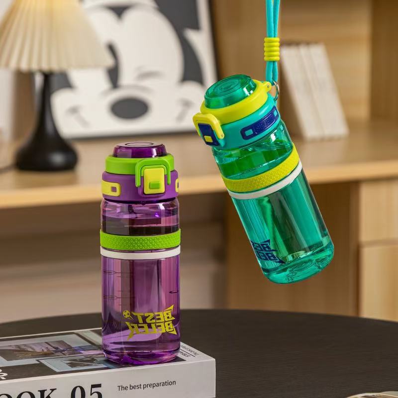 Straws, high-temperature resistant food-grade sports water cups, plastic water cups, high-temperature resistant plastic cups for sports students, none details Picture