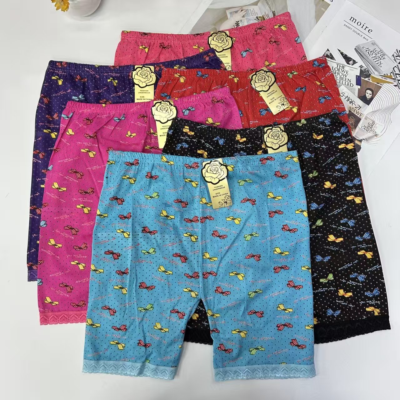 DD-8312 #31 pairs of foreign trade export Middle East and Africa girls' leg pants, girls' leggings, color-blocking printed leggings, lace edge leg pants, QNI Item Picture