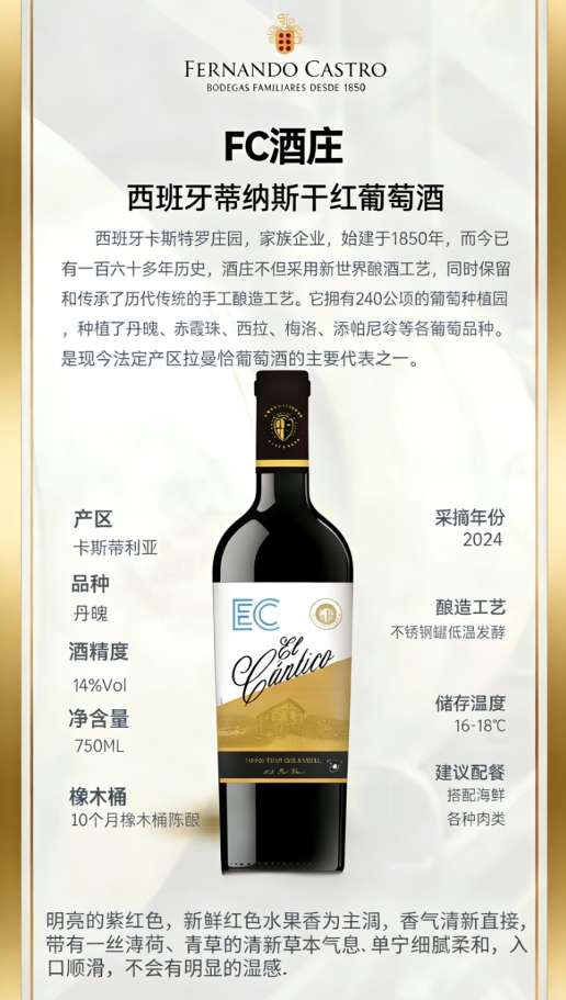President Red Wine, Original bottle and original Spanish Tempranillo Dry Red wine Application Scenario