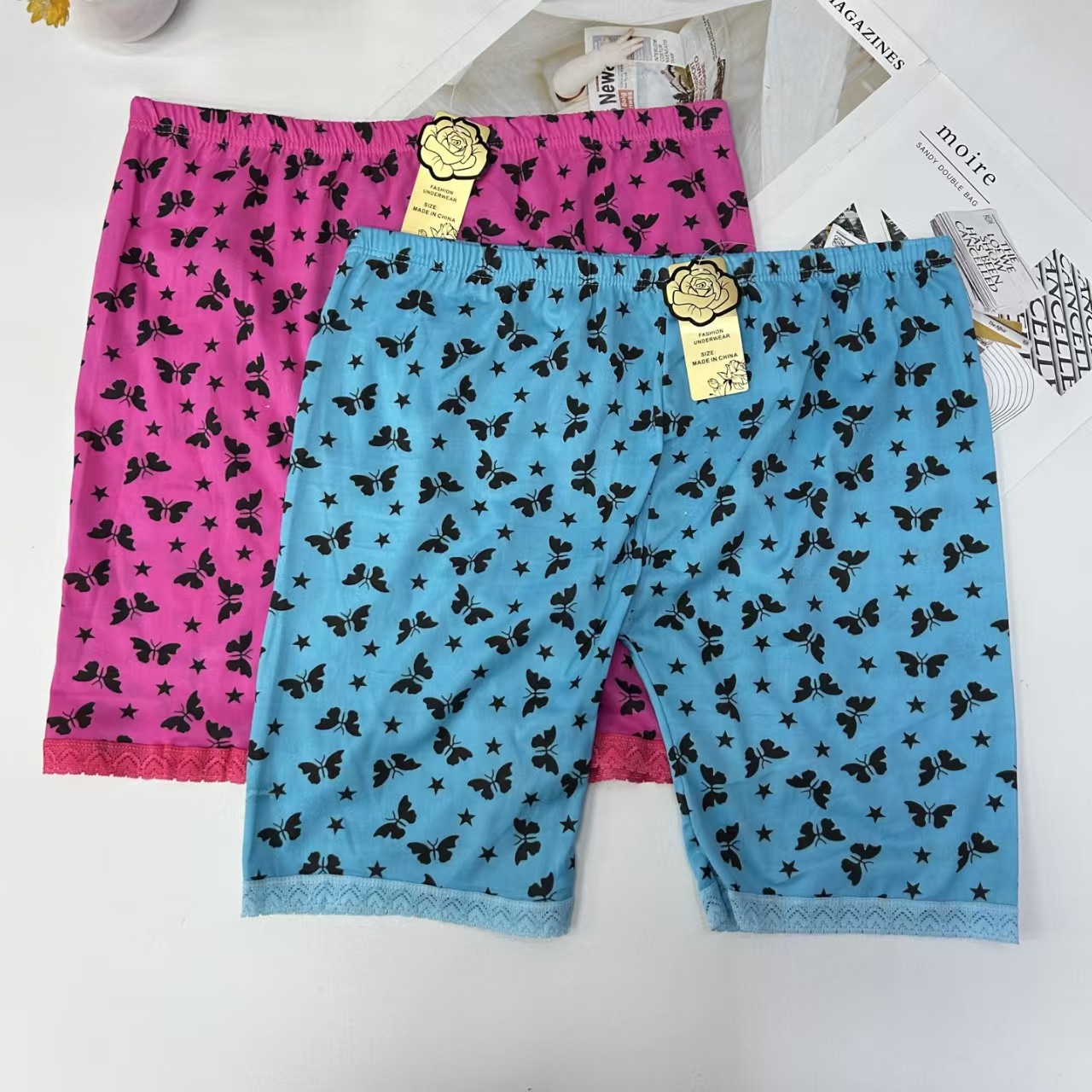 DD-338# 36-head mixed-color women's leggings, women's leggings with lace edges, popular African milk silk leggings, women's leggings with printed patterns QNI details Picture