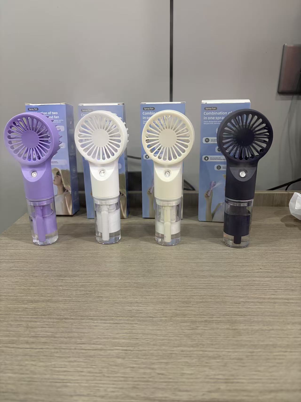 便携式喷雾风扇手持高速小风扇清凉降温除湿防暑