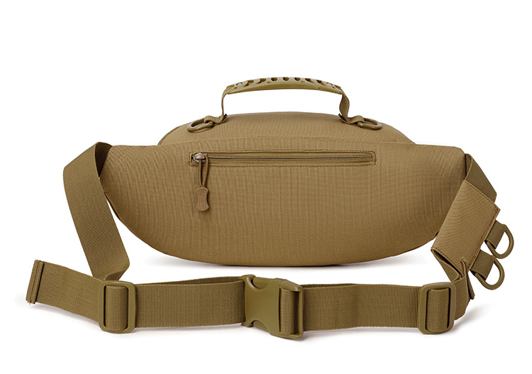 Sports waist bag, outdoor multi-functional tactical single-shoulder bag, men's sports chest bag, running and cycling crossbody bag, can be printed with logo detail image 13