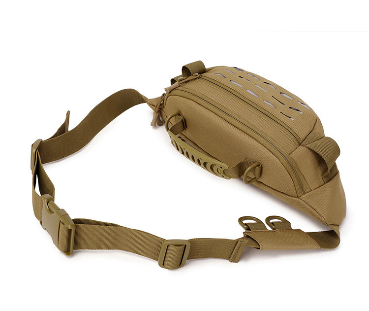 Sports waist bag, outdoor multi-functional tactical single-shoulder bag, men's sports chest bag, running and cycling crossbody bag, can be printed with logo detail image 16