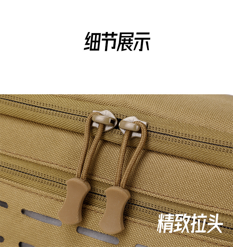 Sports waist bag, outdoor multi-functional tactical single-shoulder bag, men's sports chest bag, running and cycling crossbody bag, can be printed with logo detail image 11