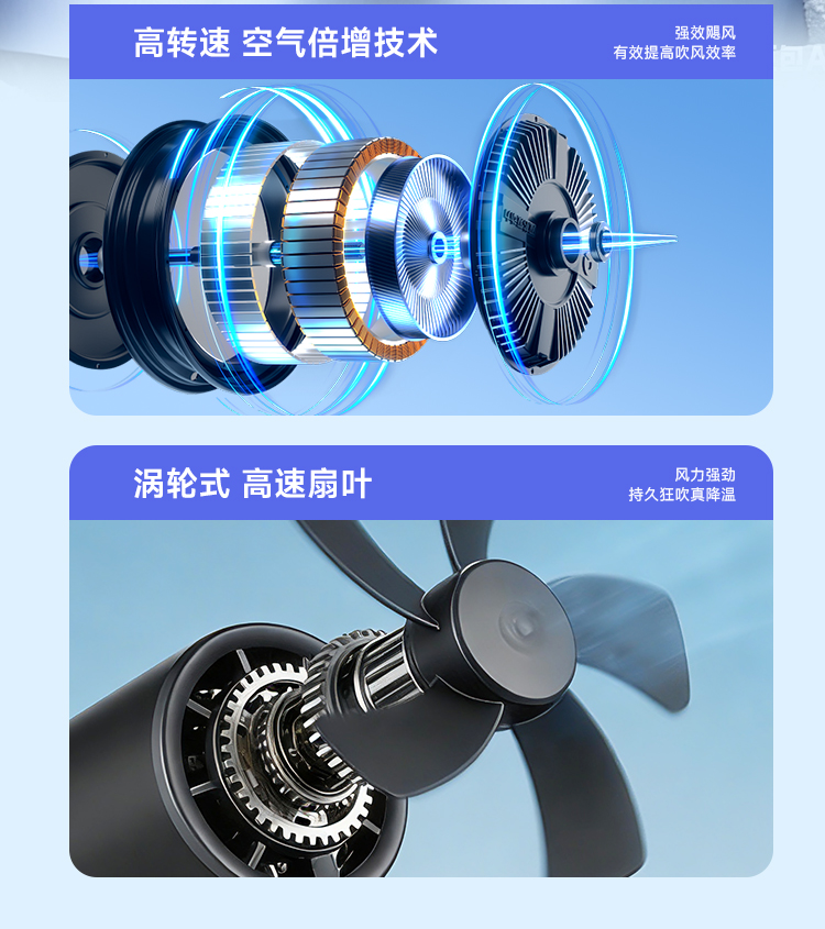 Cooling digital display charging fan, handheld fan, USB charging fan, small fan, mini fan pic 7