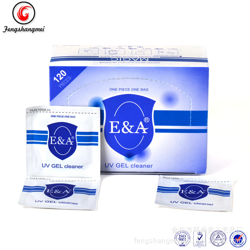 E&A品牌UV GEL清洁剂包装盒独立小袋