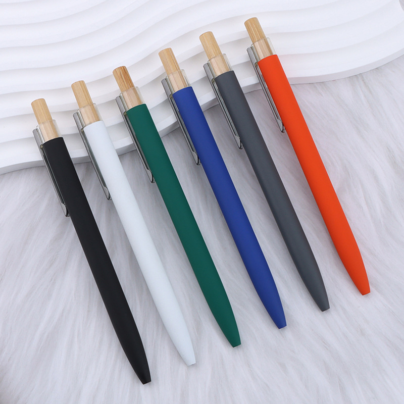 Ballpoint pen, whole aluminum rod, ballpoint pen cap, bamboo ballpoint pen, advertising ballpoint pen, high-end laser-engraved ballpoint pen Item Picture