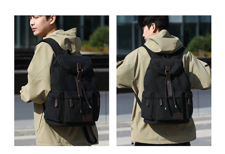 Sports and outdoor bags, retro men's backpacks, college student schoolbags, casual large-capacity travel bags, lightweight hiking backpacks, men's bags detail image 14