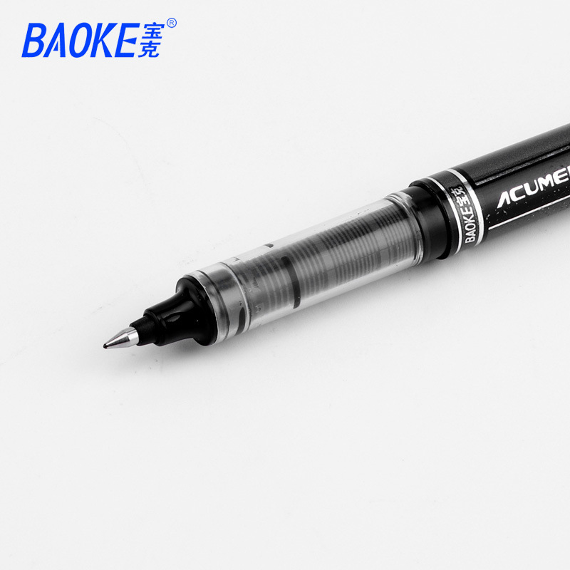 Baok direct liquid ballpoint pen, red 0.5mm bullet head quick-drying, black gel pen, ballpoint pen, student signature pen Specification image