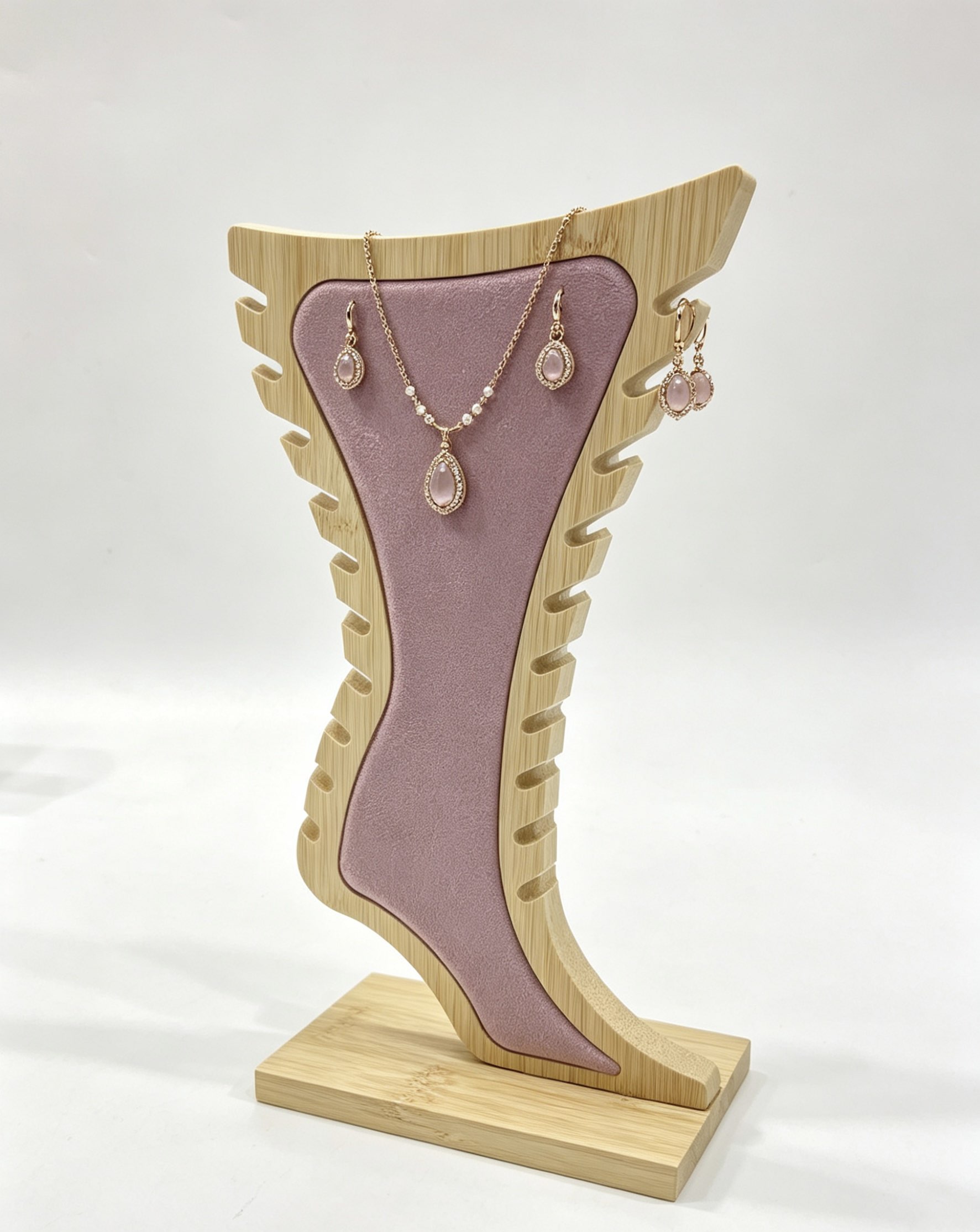 Wooden jewelry display rack, jewelry display rack, acrylic stand, ring, plate and accessory display rack, storage rack Specification image