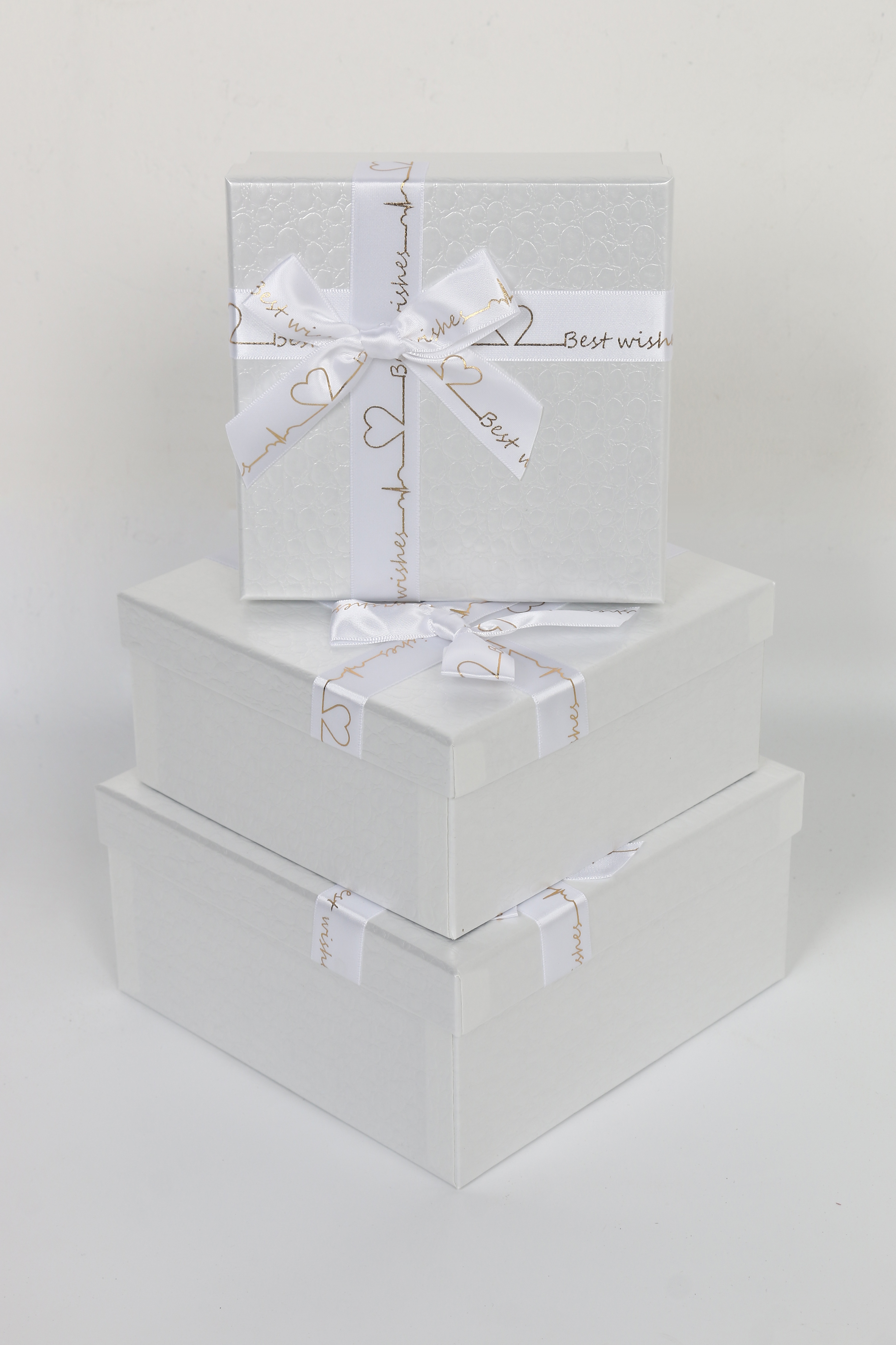 3403 square three-piece set, exquisite lychee pattern gift box, handcrafted ribbon bow, factory direct sale Application Scenario