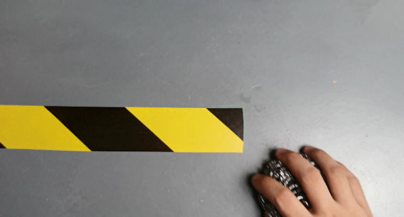 Cinta de advertencia amarilla negra de PVC con alerta fuerte de alta visibilidad amarillo cebra landmark patch resistente al desgaste resistente al agua fácil de pegar descuento por tiempo limitado 4.8cm*30m pic 3