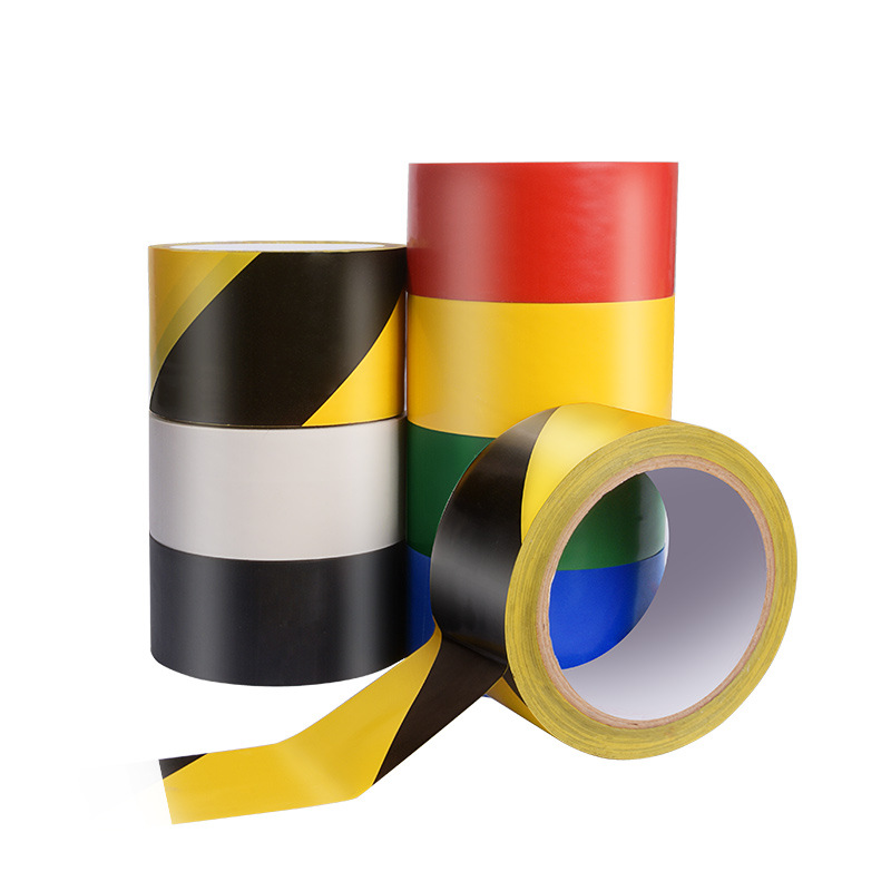PVC black and yellow warning tape, strong alert, high visibility, yellow zebra landmark sticker, wear-resistant, waterproof, easy to stick, limited-time offer: 4.8cm*30m Item Picture