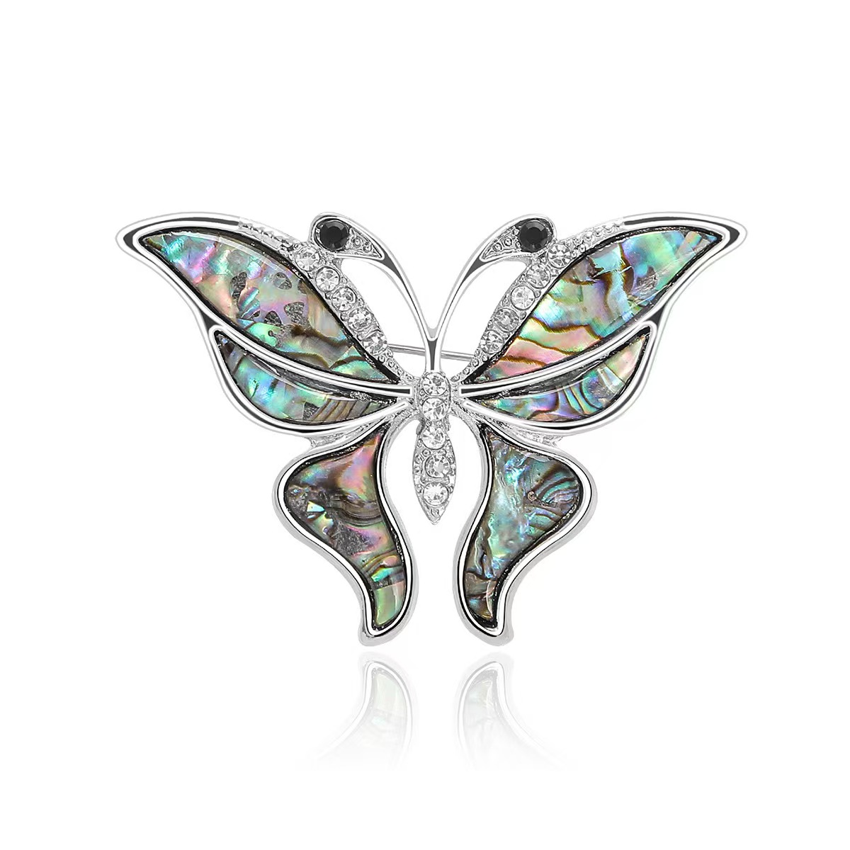 Korean-style fashionable and creative natural abalone, shell, butterfly brooch, insect series pins, versatile accessories factory direct sales