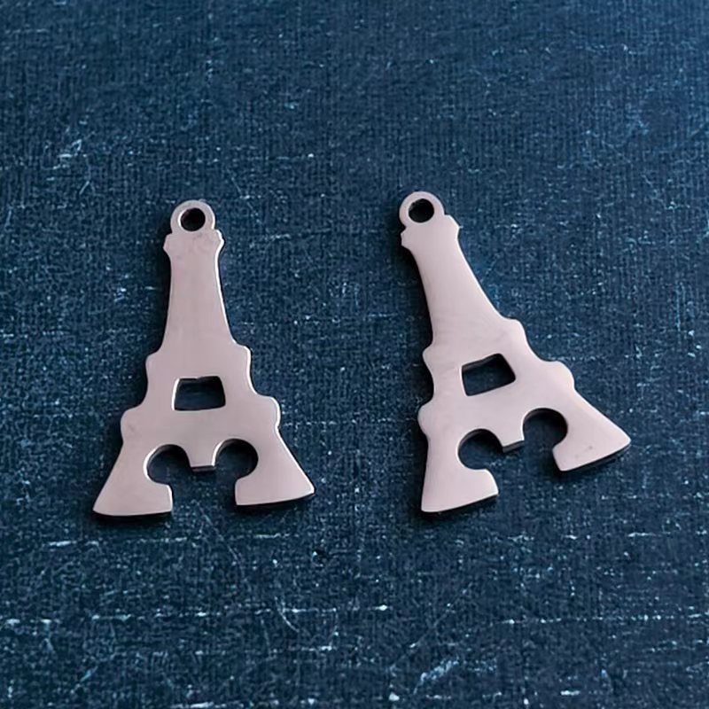 Cross-border foreign trade Eiffel Tower DIY jewelry accessories, titanium steel and stainless steel bracelets, necklaces, pendants, pendants, personalized