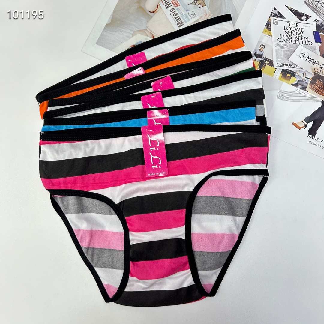 DD-8604# export underwear, women's underwear, milk silk screen printed women's underwear, striped underwear, women's briefs, underwear, underwear are selling well in Africa, South America, QNI Specification drawing