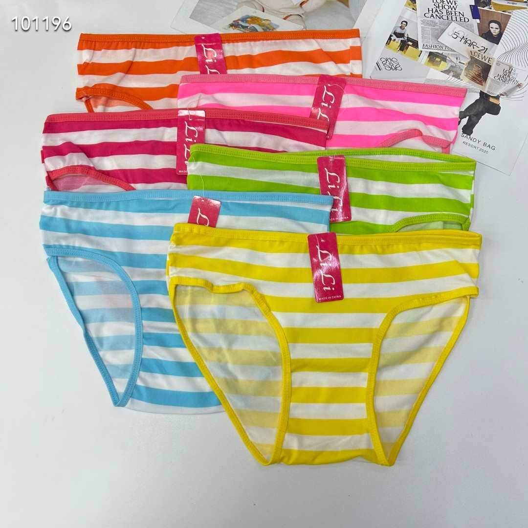 DD-360#31 underwear for women, a popular export product in Africa and South America. Milk silk, thick striped printed women's briefs, QNI Item Picture