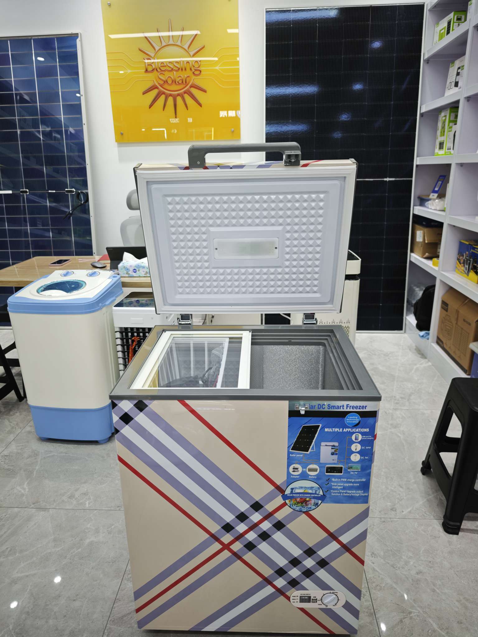 太阳能冰柜冷柜直驱冷柜可外放供电