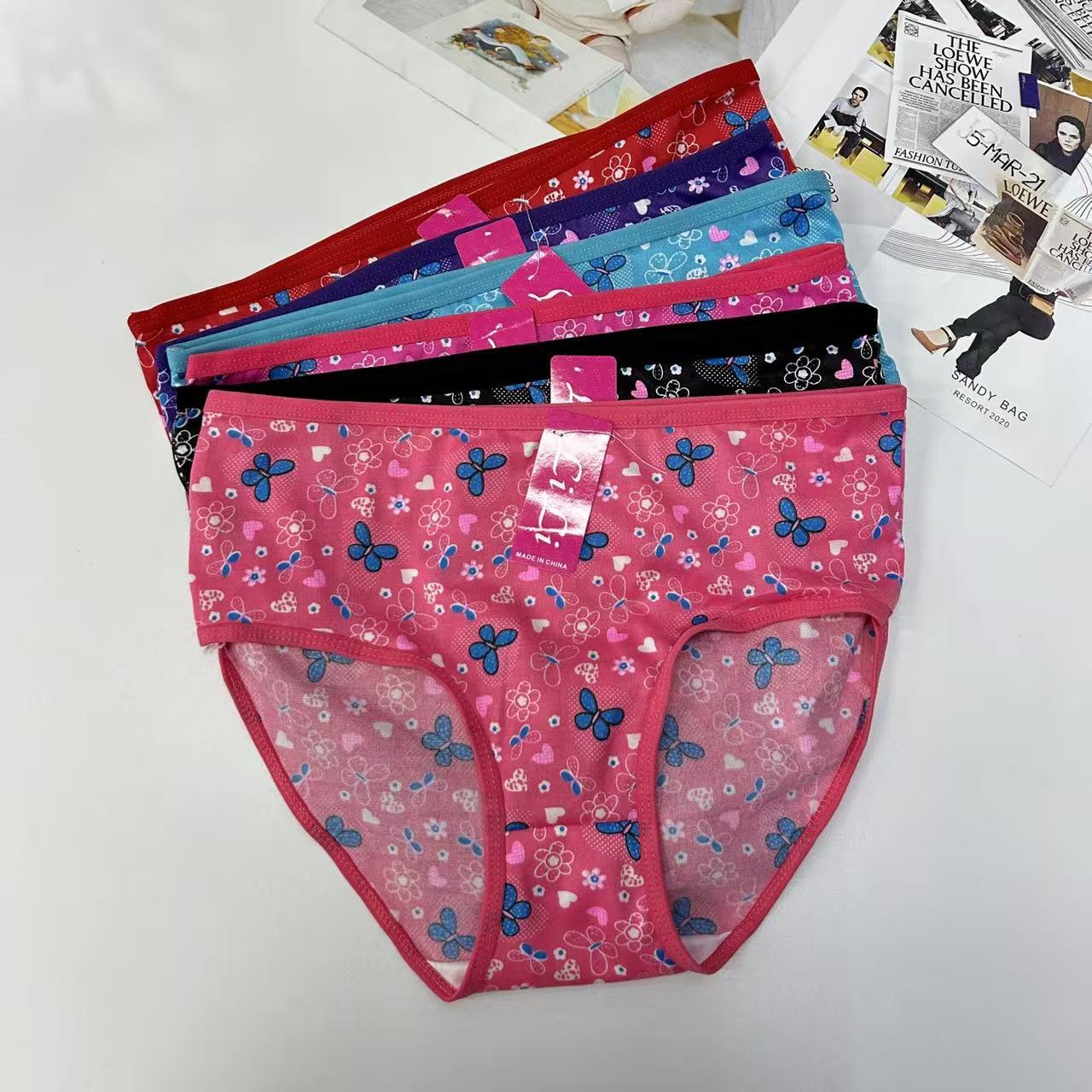 DD-696# Back cover 31 Women's Underwear, Women's butterfly Heart printed triangle Underwear, Women's underwear, Milk Silk Printed Women's underwear, Women's triangle underwear, underwear, underwear, best-selling in Africa and South America, QNI Specification drawing
