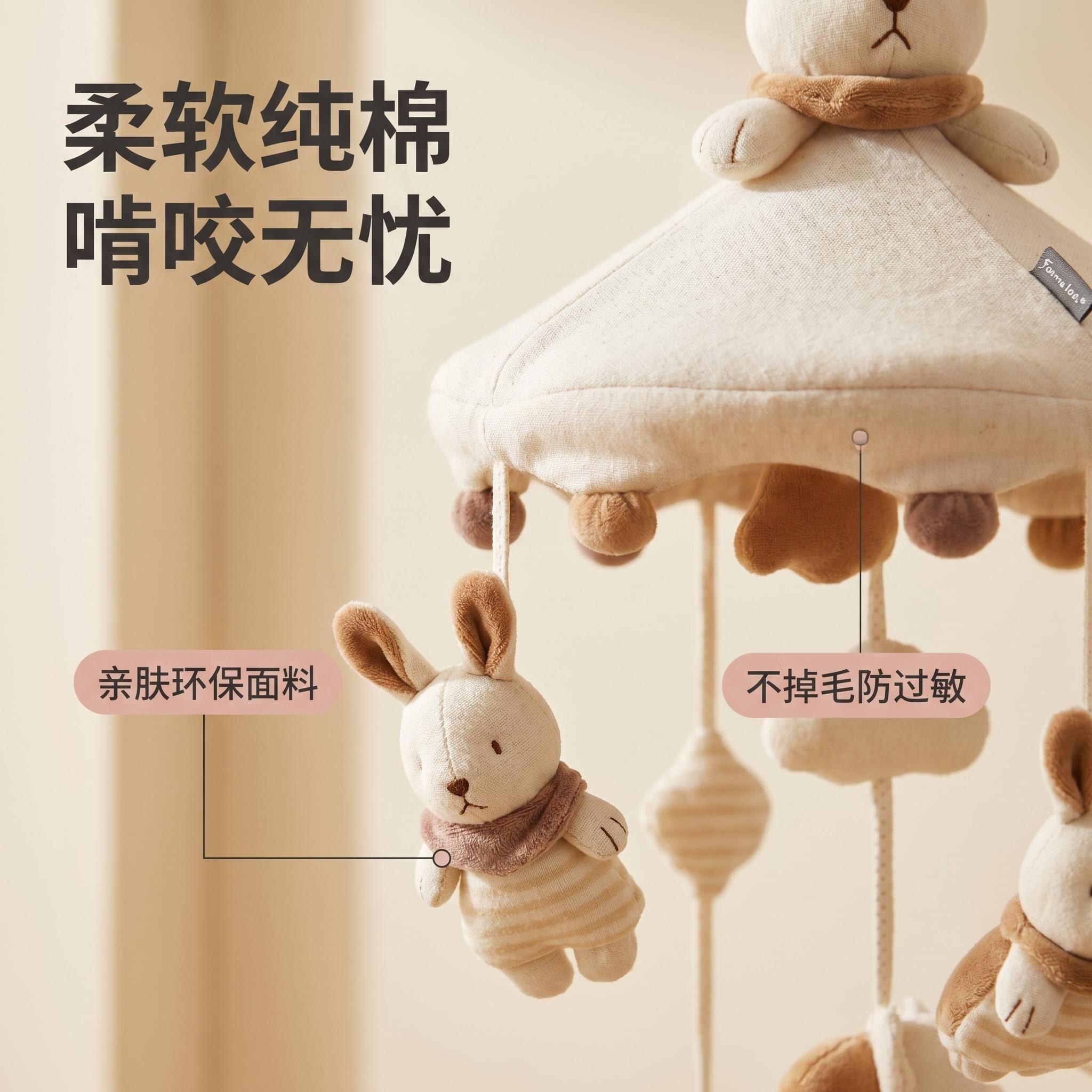 Eyachildren依芽初心音乐旋转床铃挂件响铃母婴用品宝宝新生儿礼盒详情2