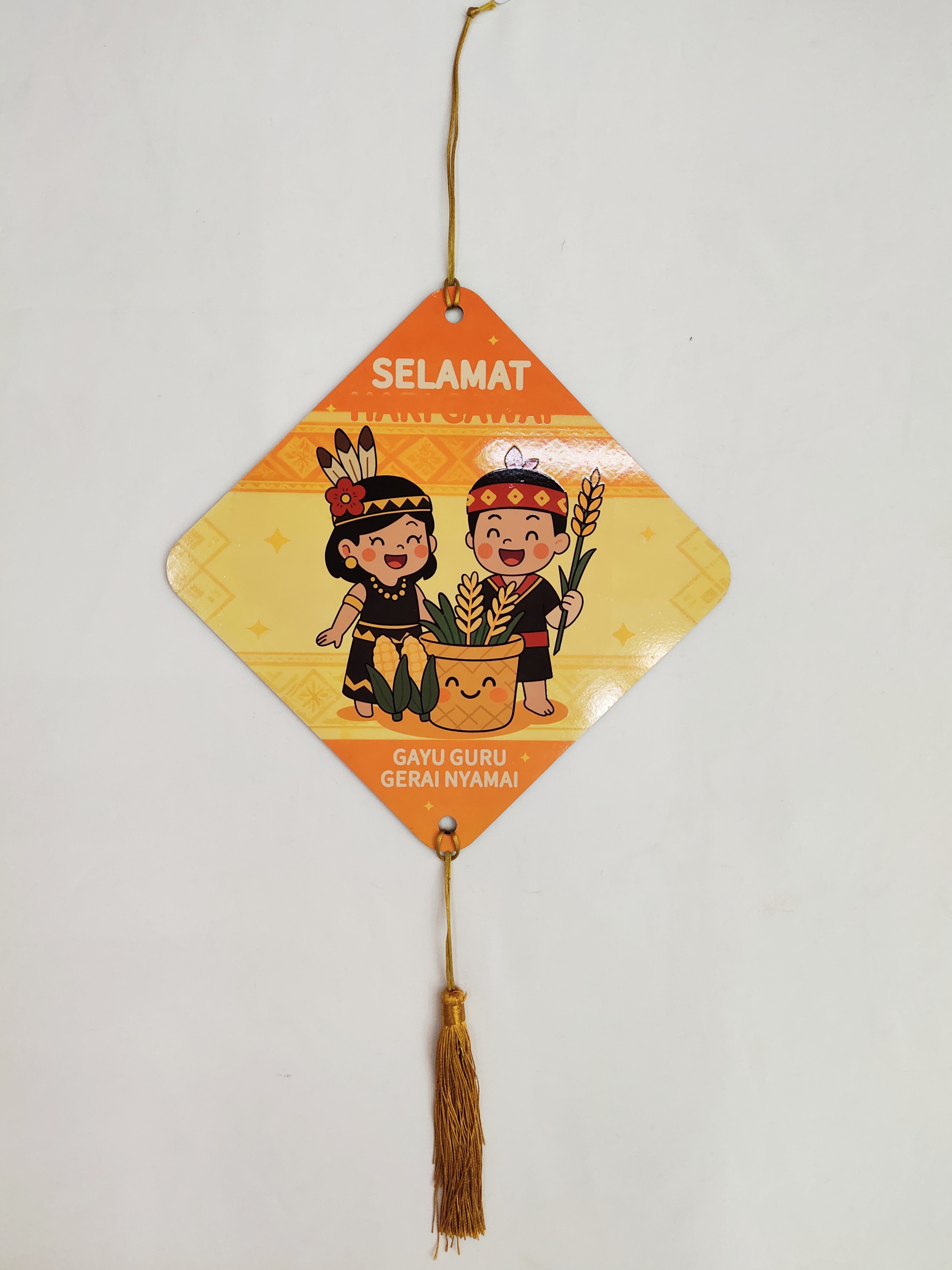 Harvest Festival decorative pendants, festival arrangement pendants, Snowflake board material decorative items, 25*53cm size details Picture