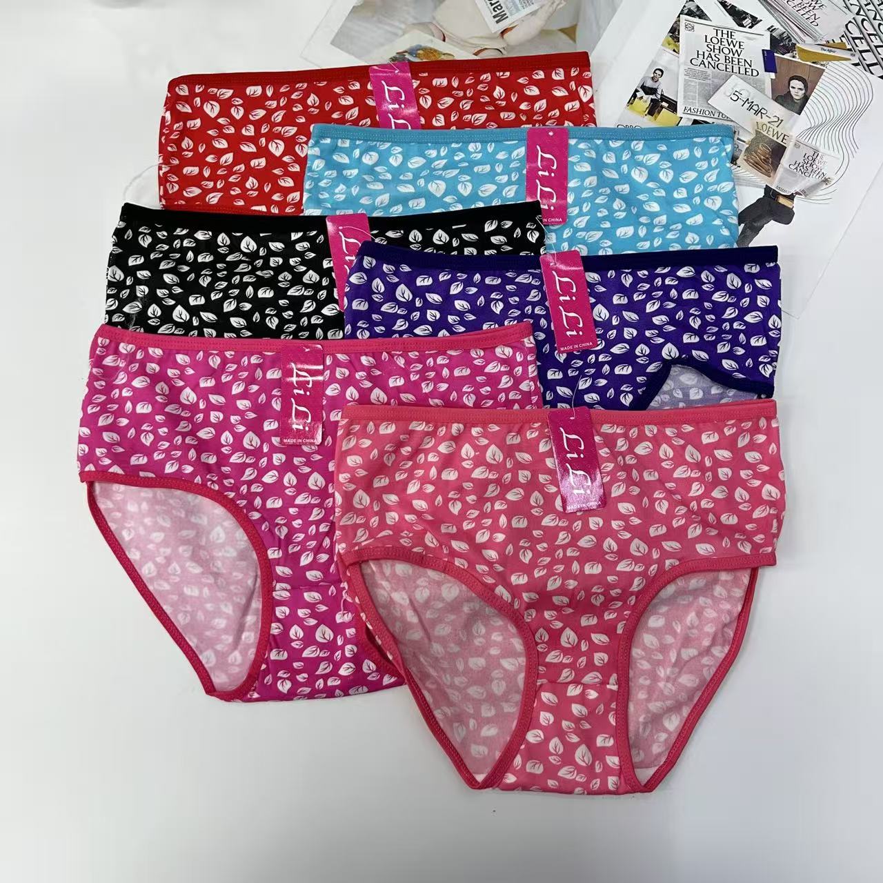 DD-322# export underwear, women's underwear, milk silk screen printed women's underwear, women's briefs, underwear, underwear are selling well in Africa, South America, QNI Item Picture