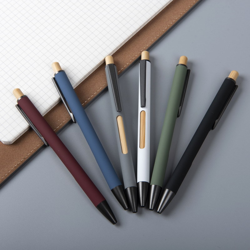 Ballpoint pen advertisement Ballpoint pen aluminum rod hollowed-out ballpoint pen bamboo matching ballpoint pen bamboo can print 6 advertisements Ballpoint pen trendy and fun office and study supplies thumbnail